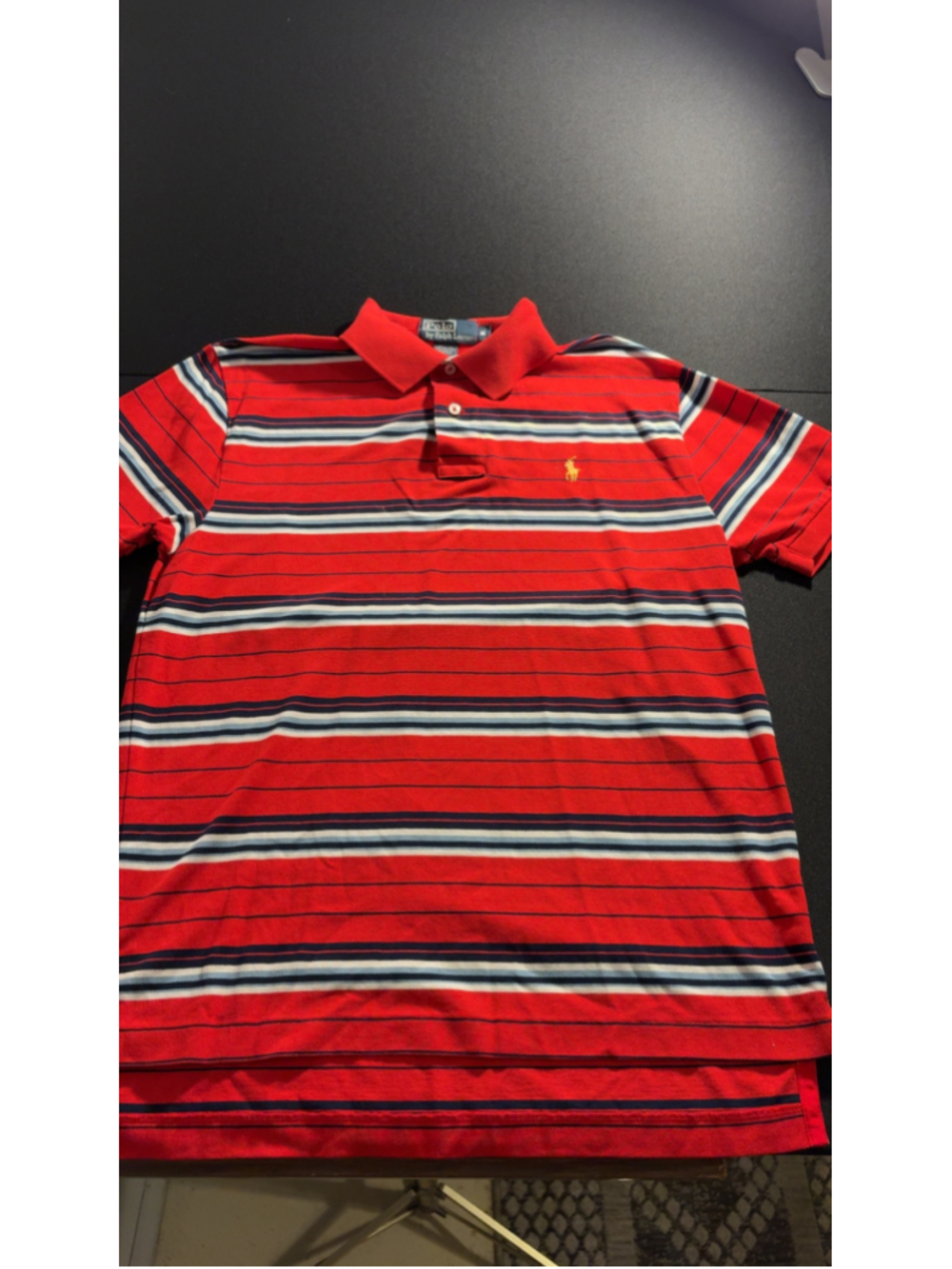 Vintage Polo Ralph Lauren Striped Pima Cotton Polo Shirt Size M